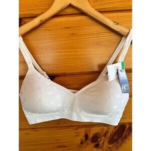 NWT Comfort Flex Fit Polka Dot White Bra L